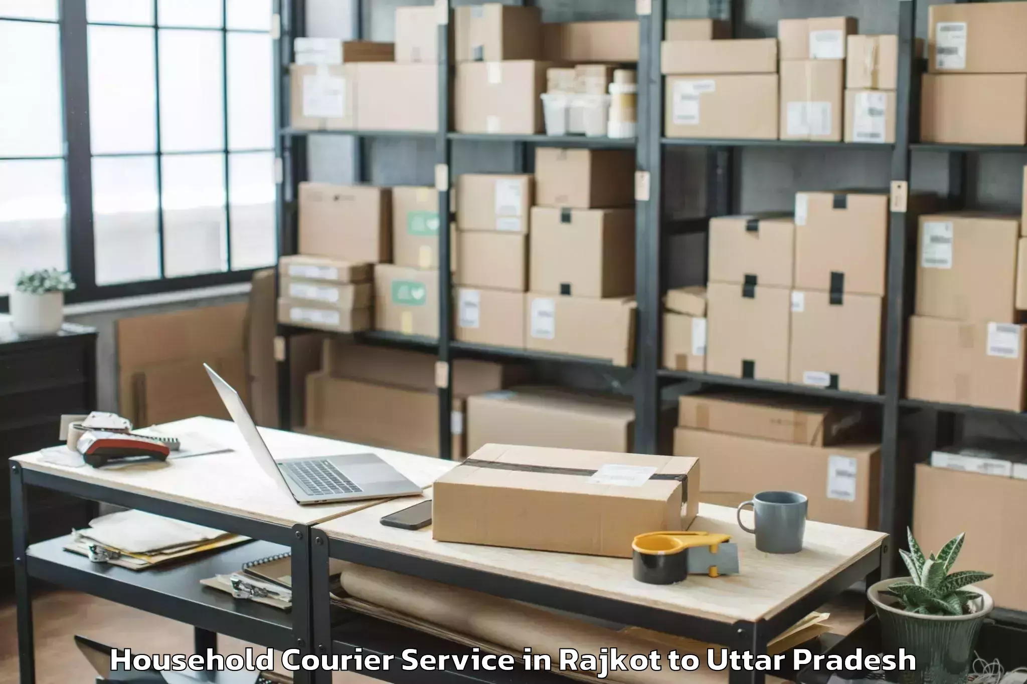 Book Rajkot to Jhusi Household Courier Online